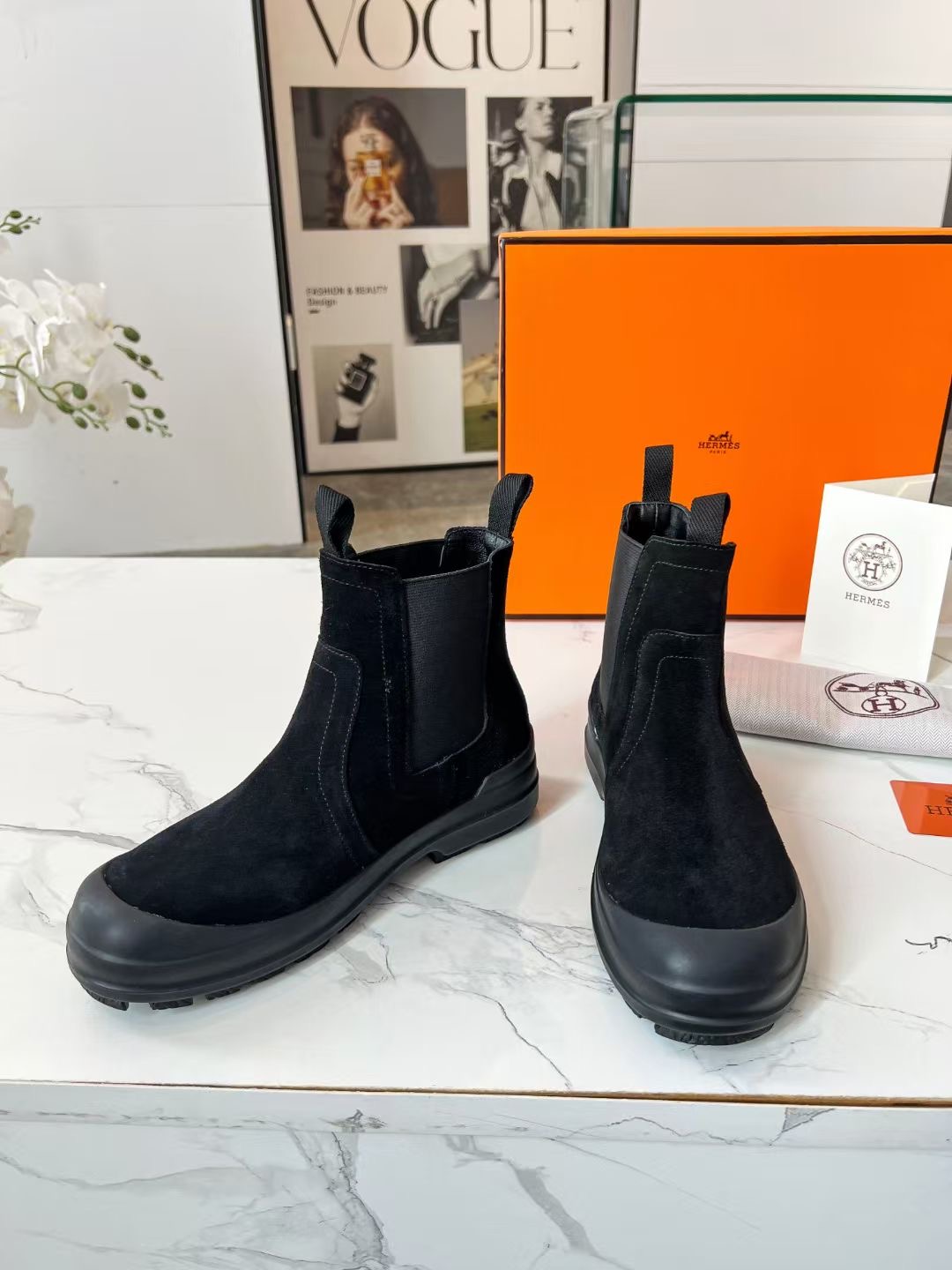 H design 2025 autumn and winter new elastic band short boots