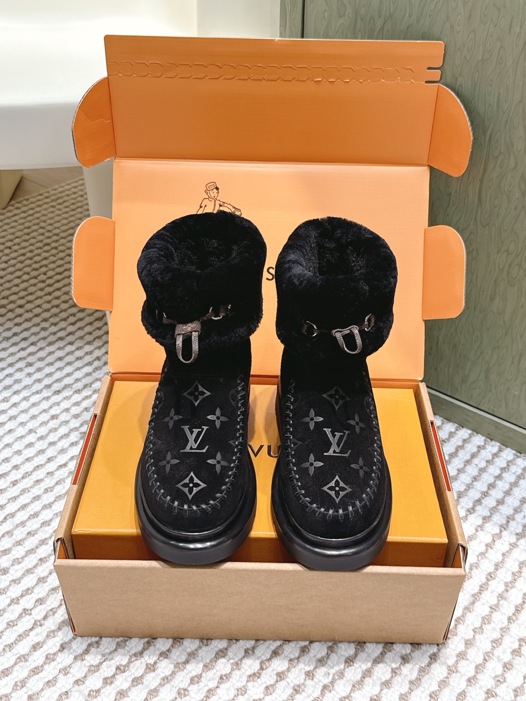 L design 2025 new winter skiing series Monogram snow boots