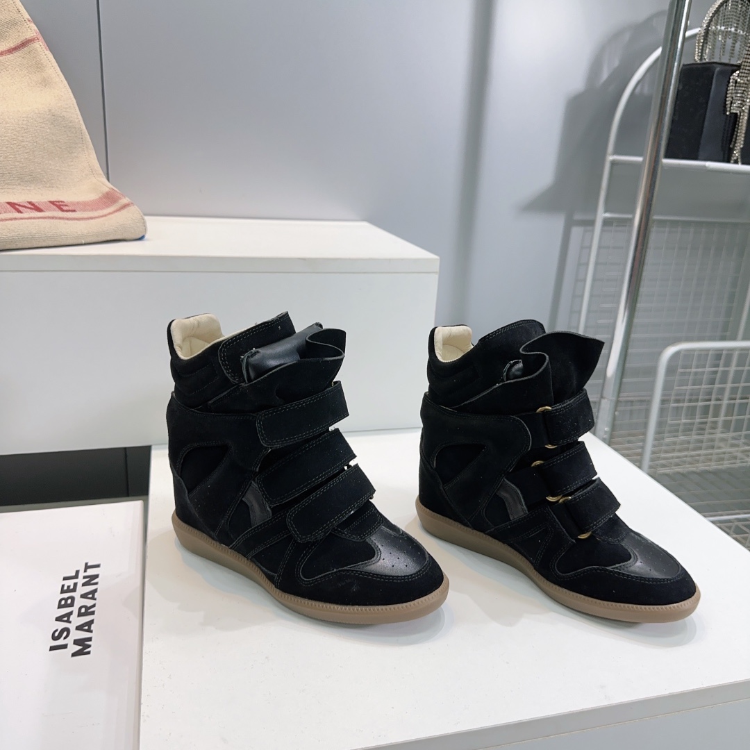 IM Design Isabel Marant 2025ss Classic High-top Ankle boots with hidden heel strap and velcro