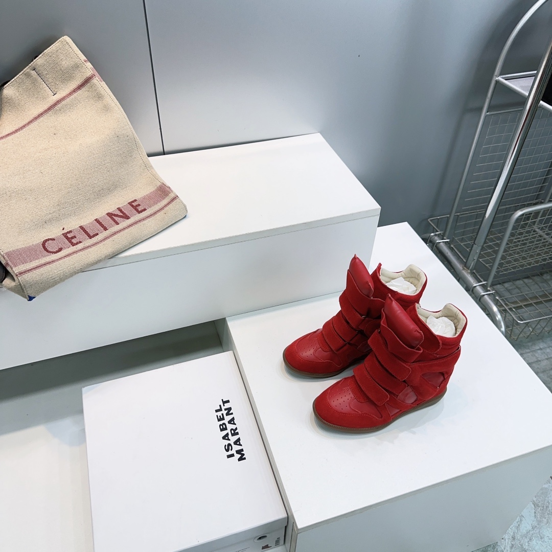 IM Design Isabel Marant 2025ss Classic High-top Ankle boots with hidden heel strap and velcro
