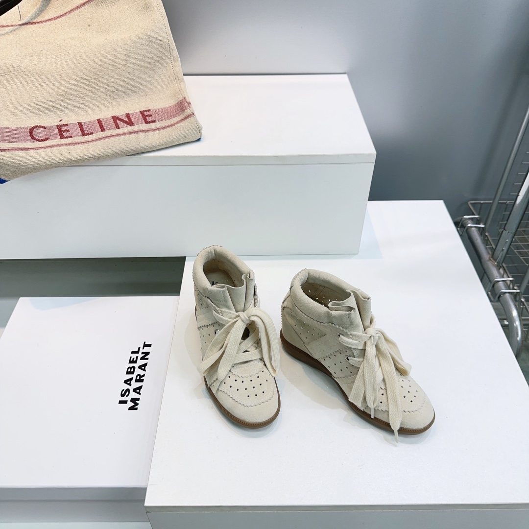 IM Design Isabel Marant 2025ss Classic High-top Ankle boots with hidden heel strap and velcro