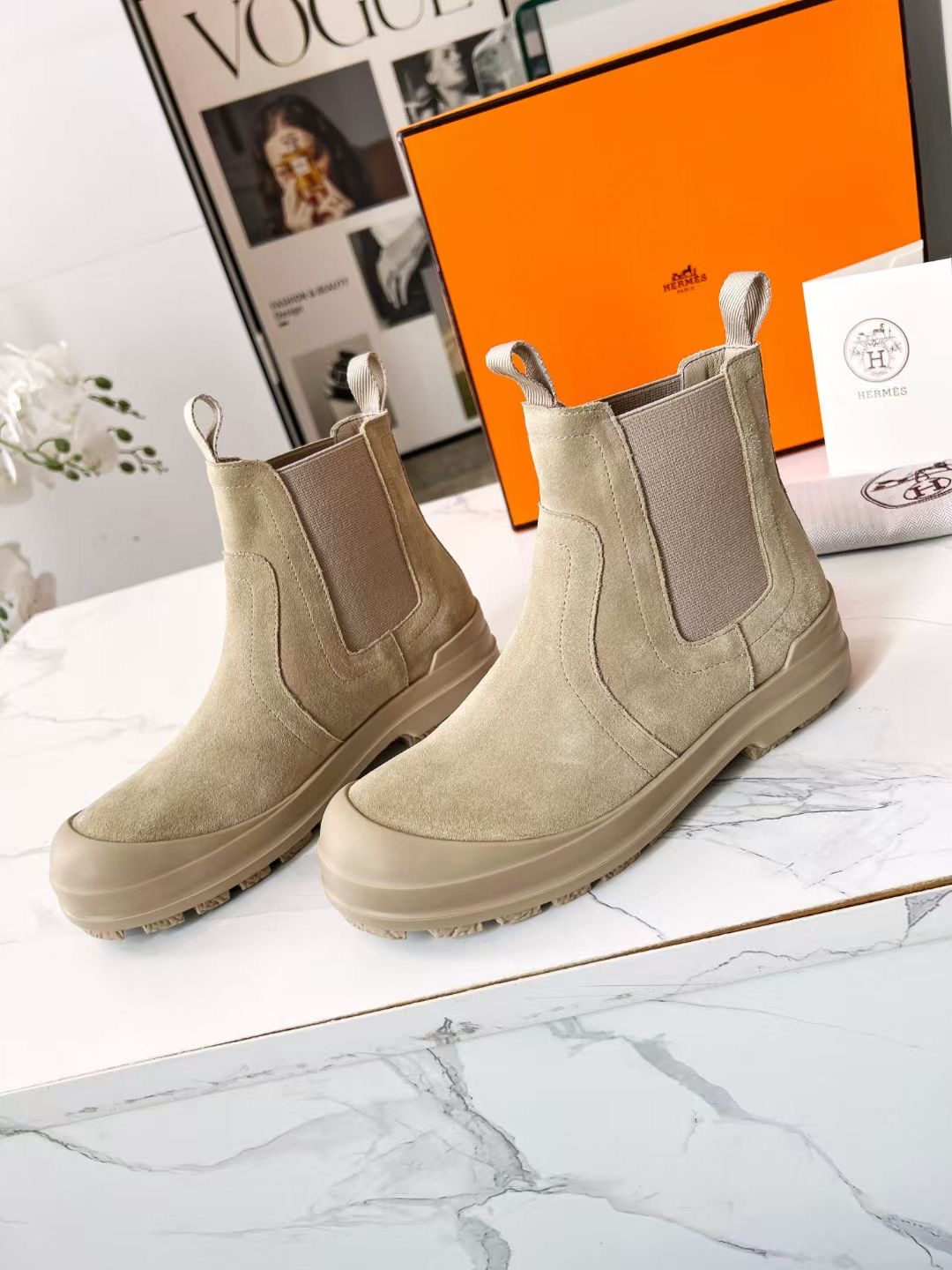 H design 2025 autumn and winter new elastic band short boots