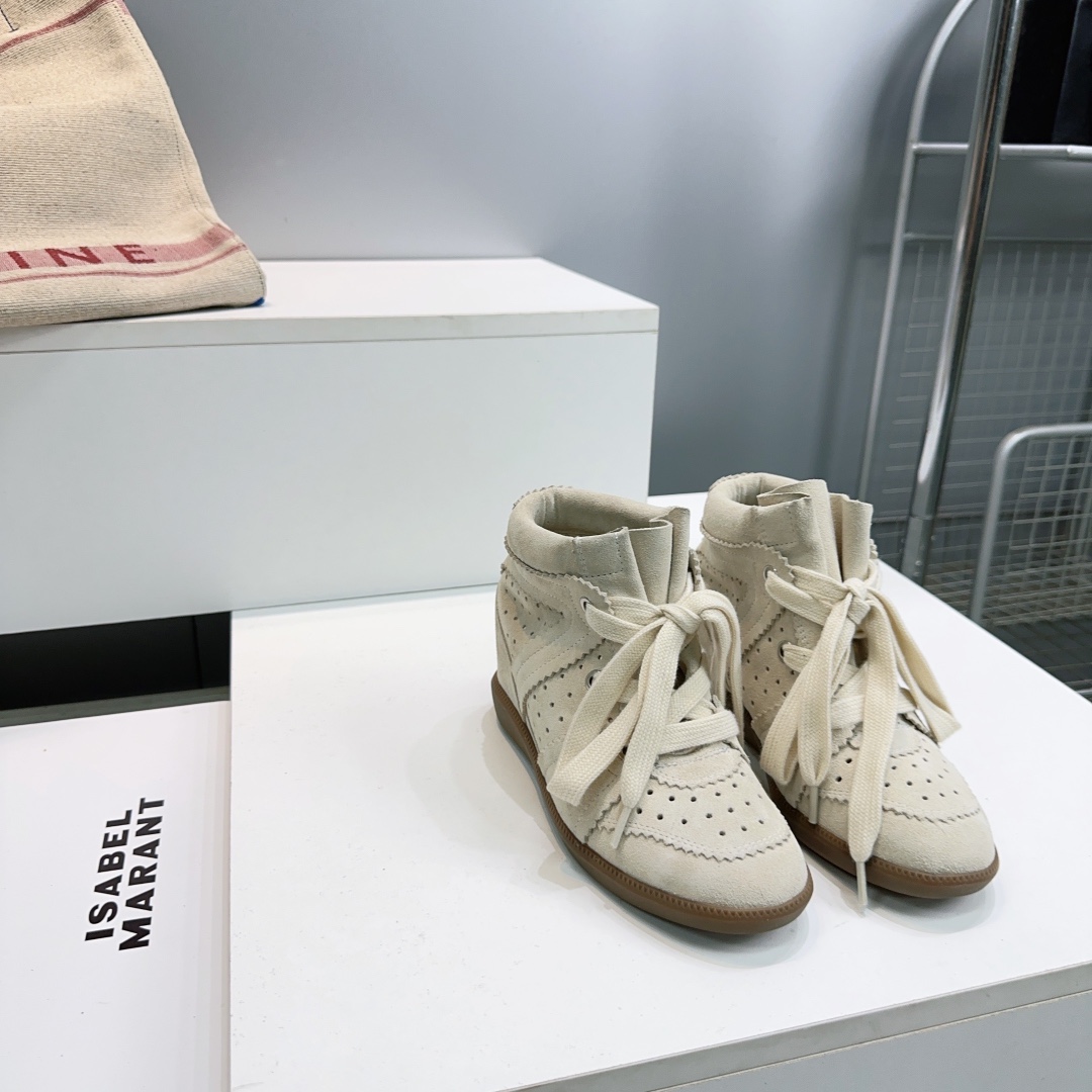 IM Design Isabel Marant 2025ss Classic High-top Ankle boots with hidden heel strap and velcro