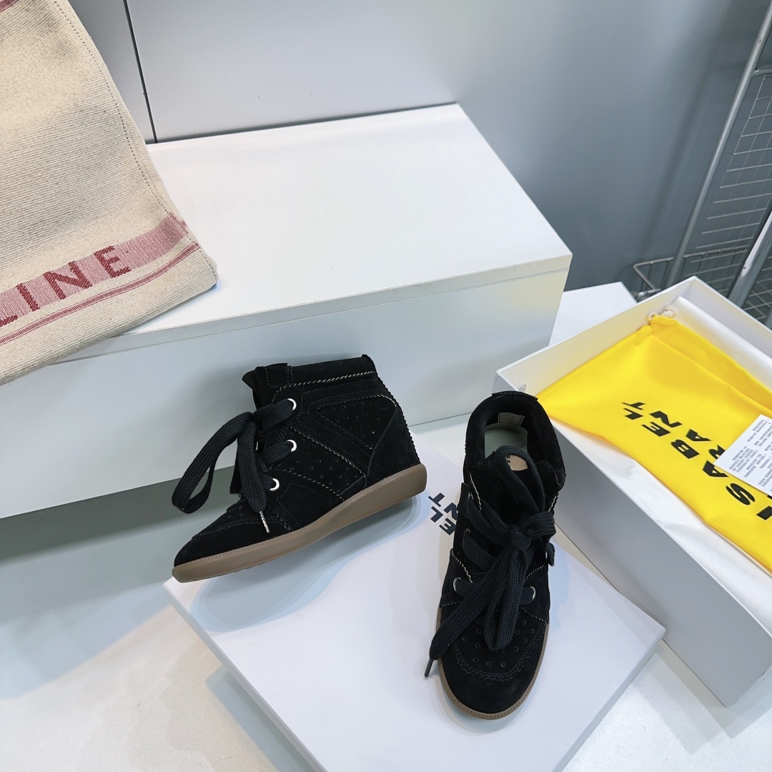 IM Design Isabel Marant 2025ss Classic High-top Ankle boots with hidden heel strap and velcro