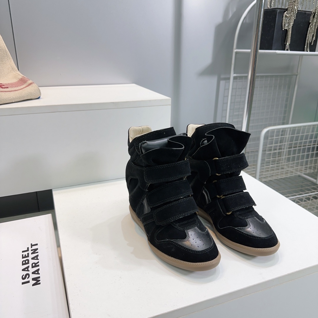 IM Design Isabel Marant 2025ss Classic High-top Ankle boots with hidden heel strap and velcro