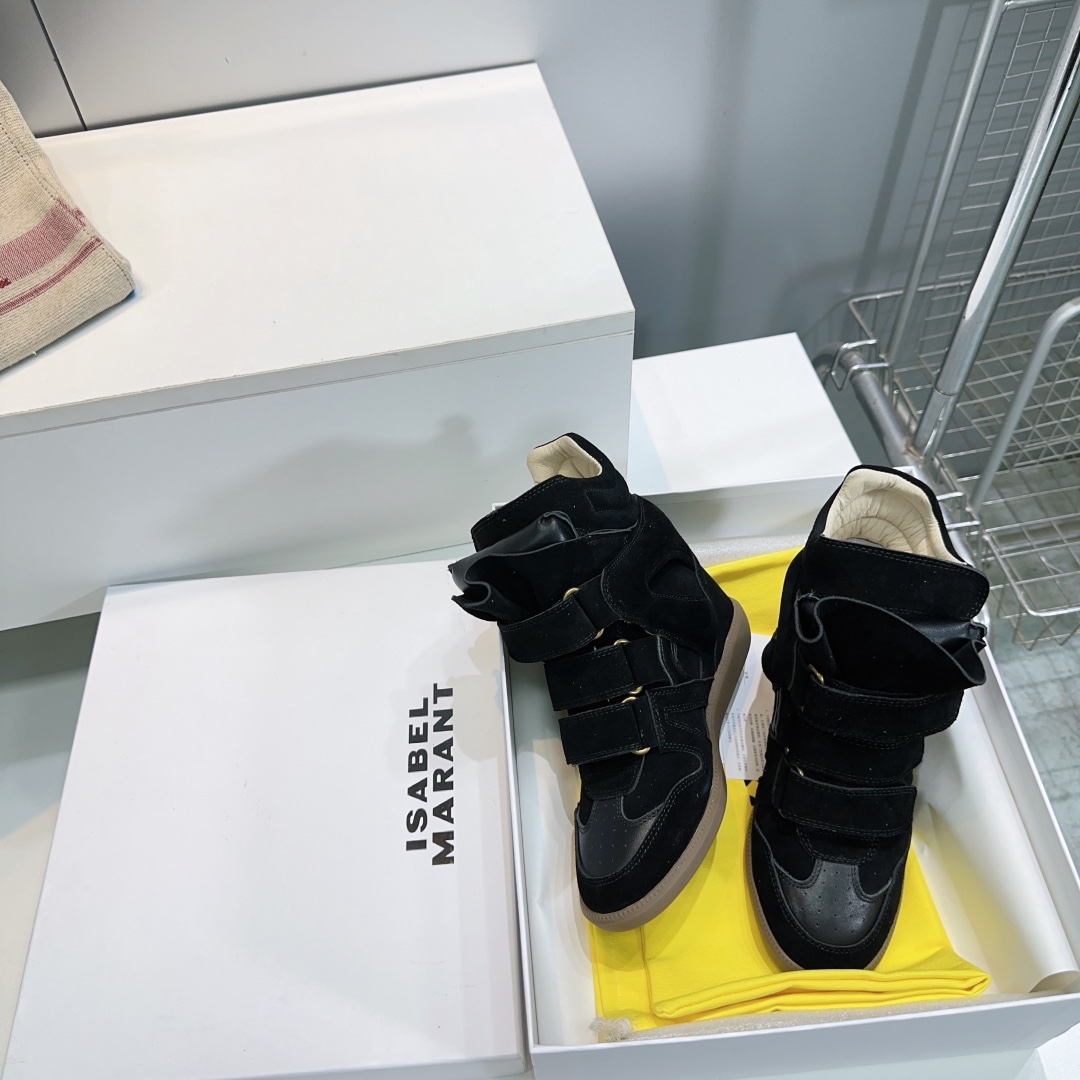 IM Design Isabel Marant 2025ss Classic High-top Ankle boots with hidden heel strap and velcro