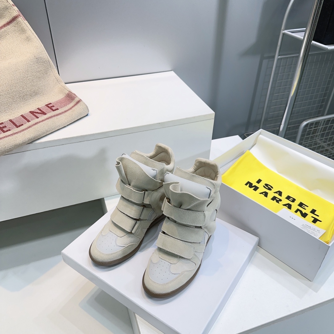 IM Design Isabel Marant 2025ss Classic High-top Ankle boots with hidden heel strap and velcro