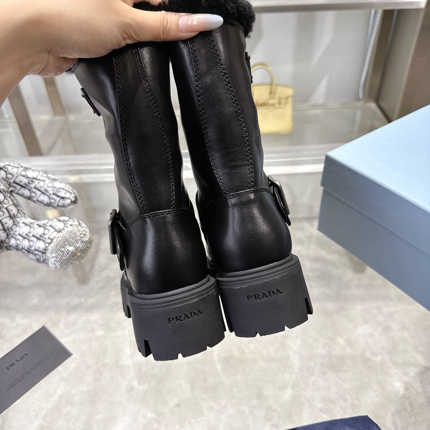 P design autumn and winter counter new thick soled anti slip snow boots