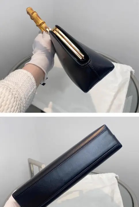 JIL S Design Bamboo Handle Handbag