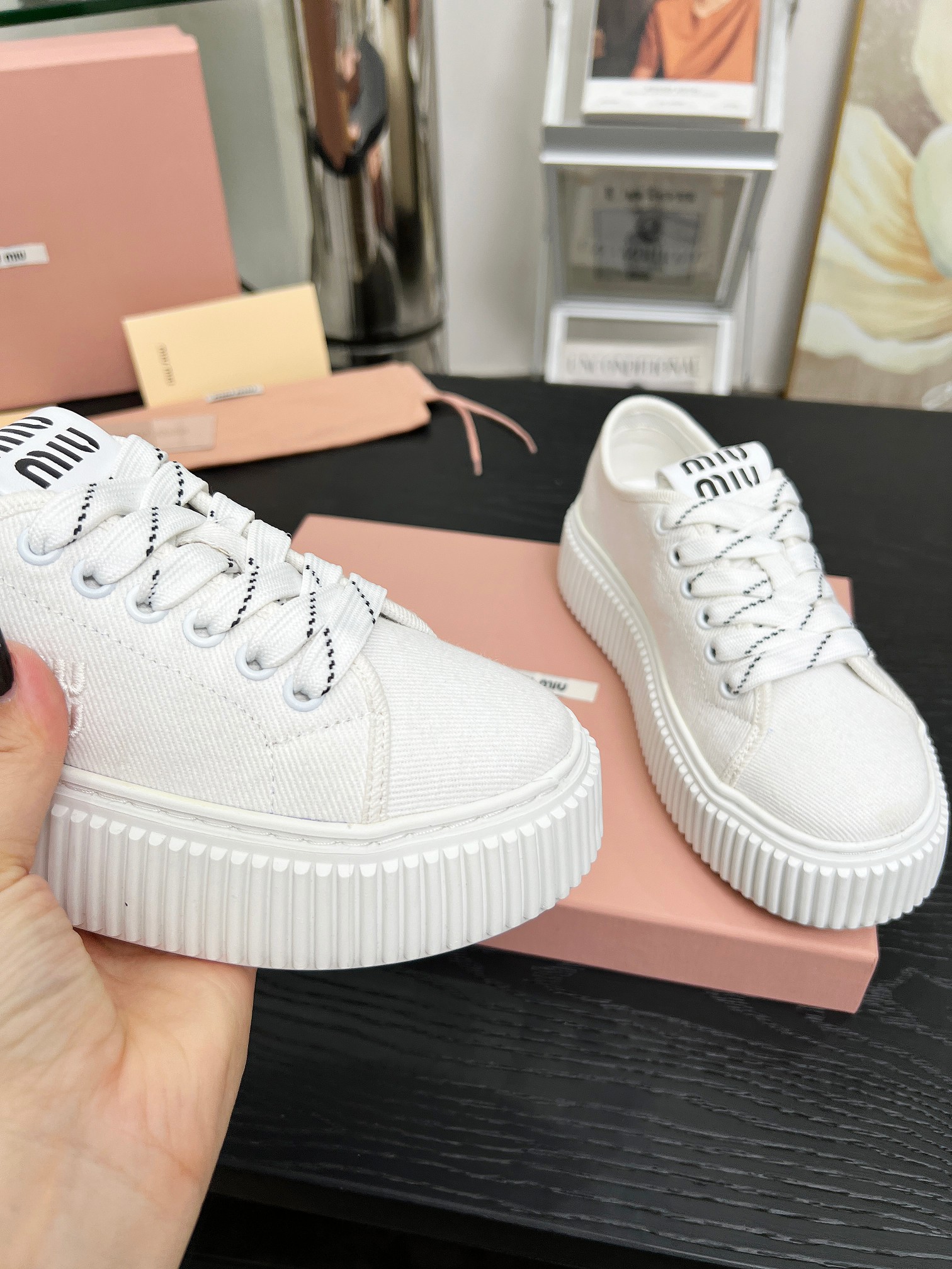 Miu DESIGN SNEAKERS white