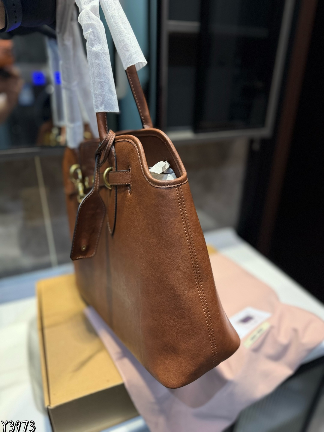 Miu design briefcase Retro Bowling Handbag