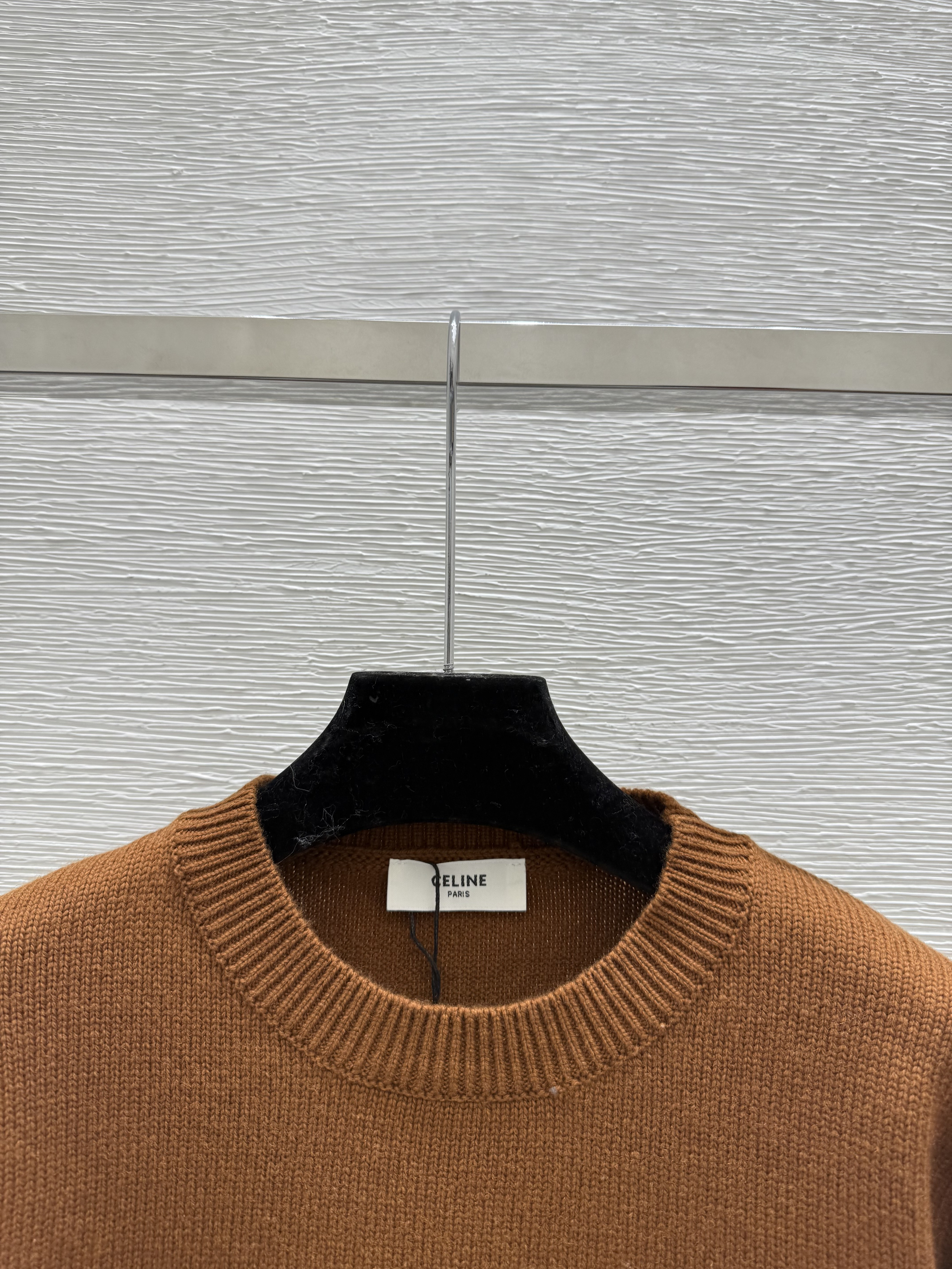 CE fashion high-end women's round neck long sleeved wool sweater