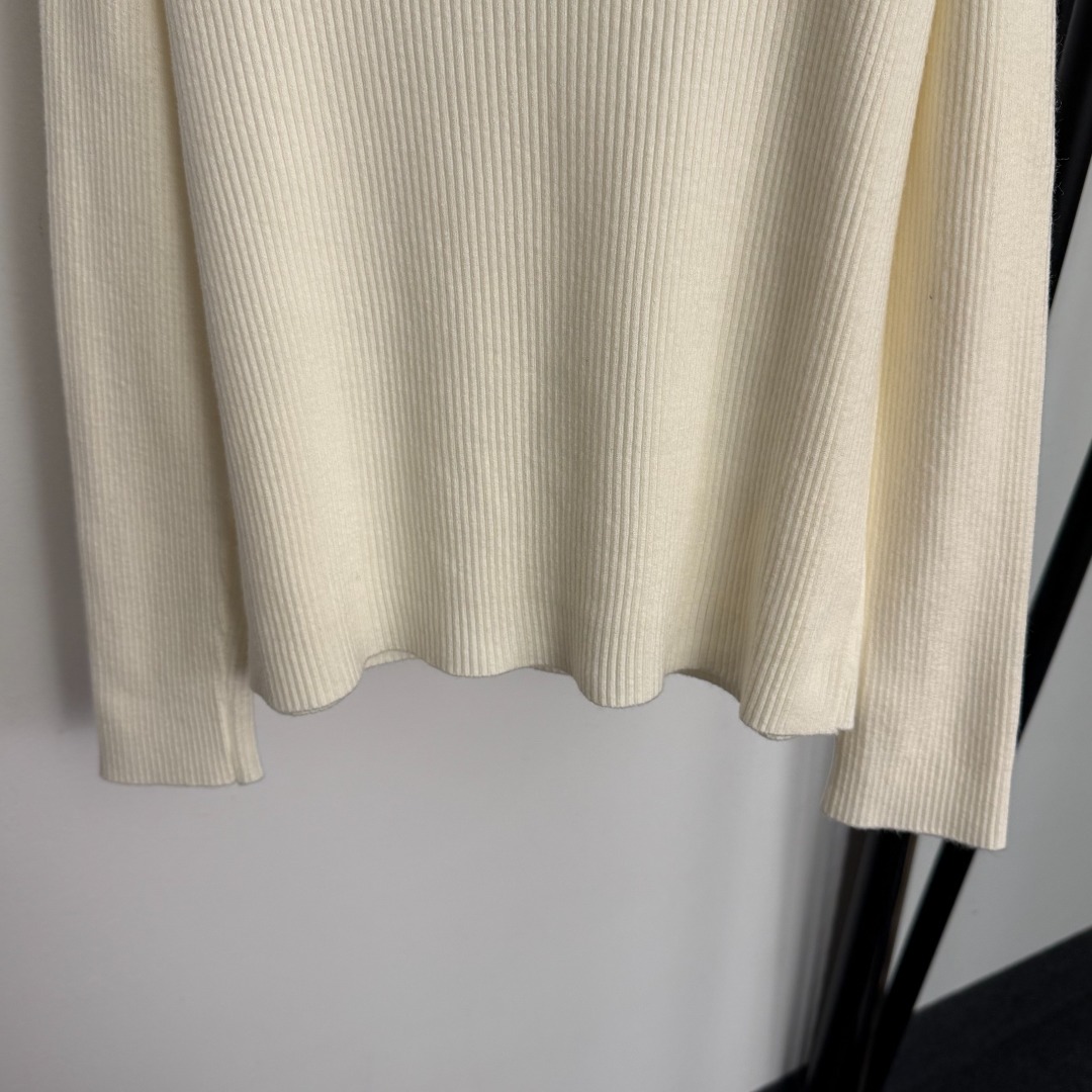 S One collar long sleeved knitted sweater top