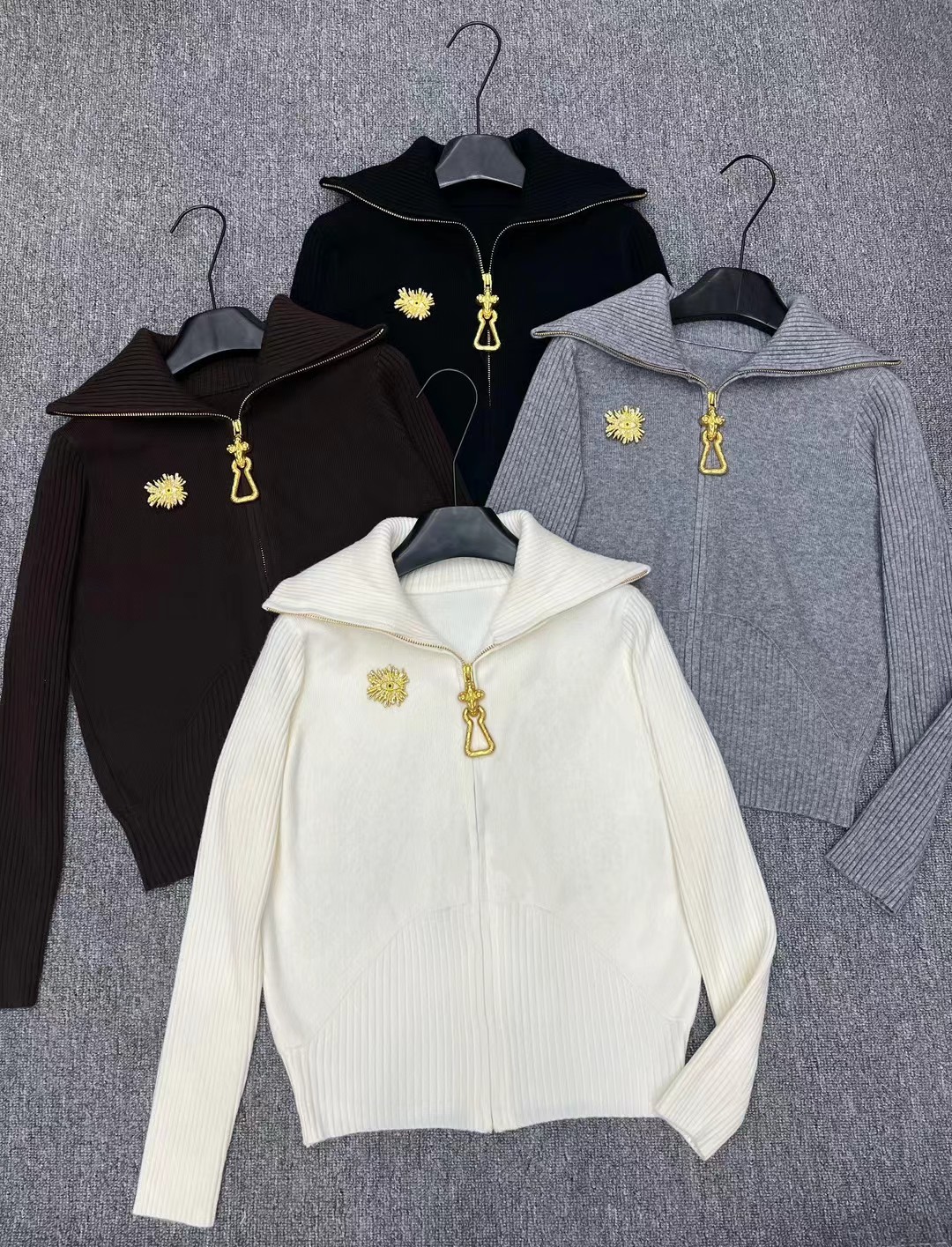 S Fashion Women's Zipper Long Sleeve Coat