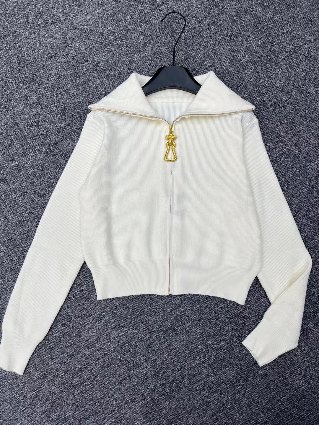 S Fashion Women's Zipper Collar Long Sleeve Jacket