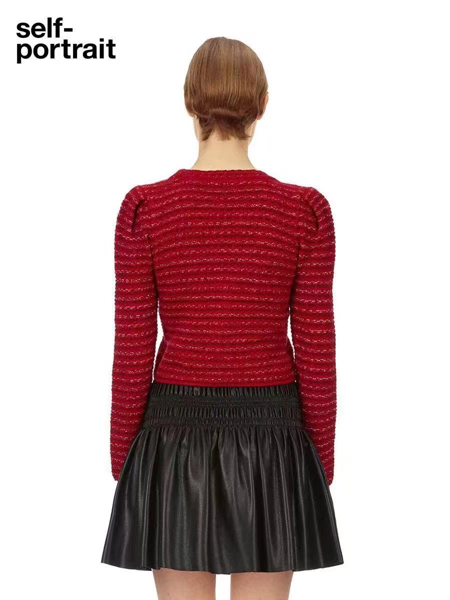 S fashion women's V-neck long sleeved cardigan jacket