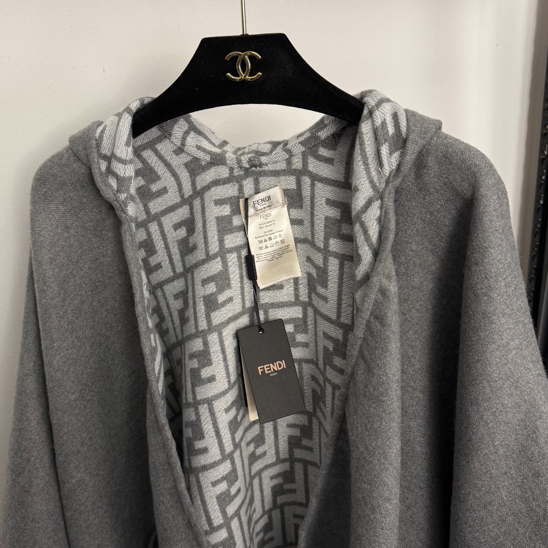 F Shawl Knit Sweater Coat