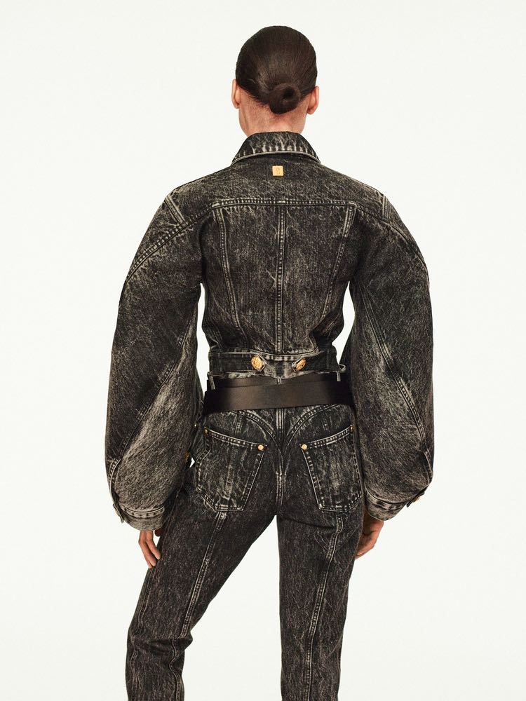 S Fashion High end Women's Long sleeved Collar Cowboy Cardigan