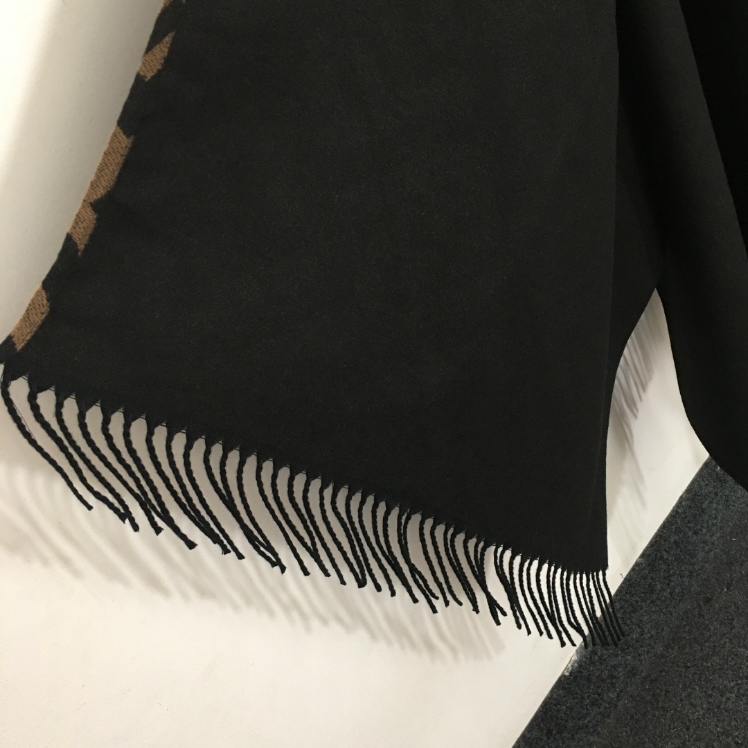 F Cashmere Knit Sweater Shrug Cape