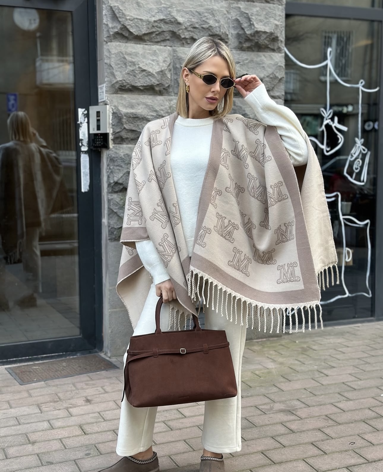 M Knit cardigan shawl