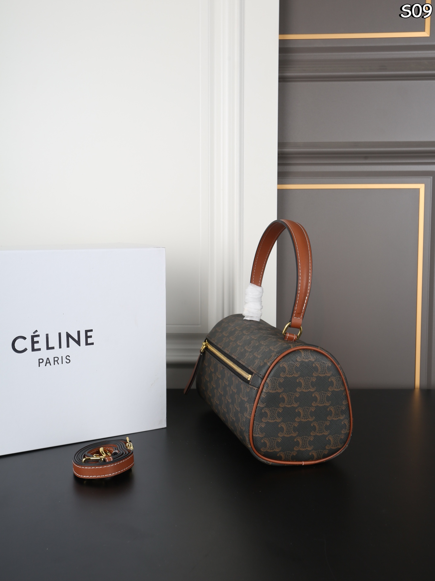 C Design Flower Cylinder Bag Handbag