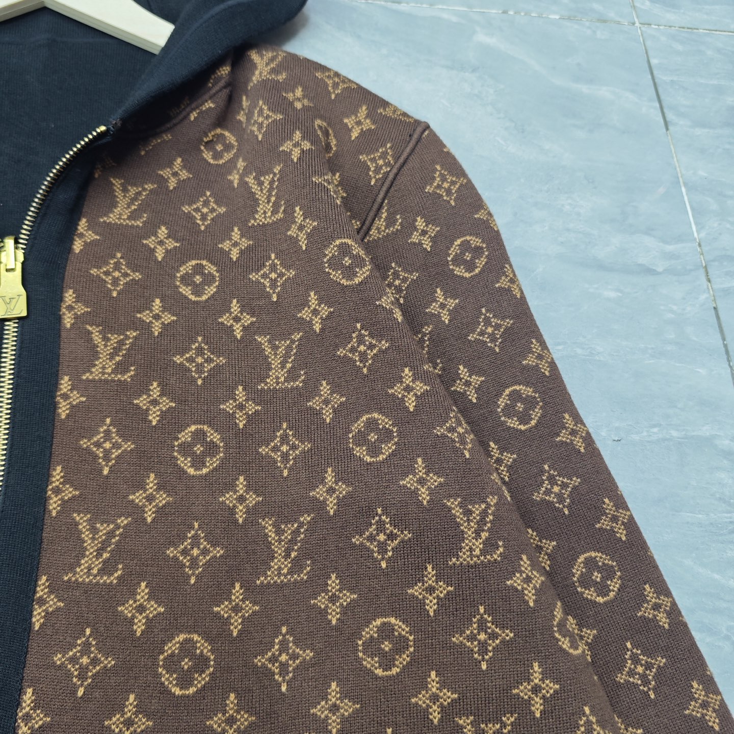 L fashion high-end women's double-sided hooded zipper cardigan jacket