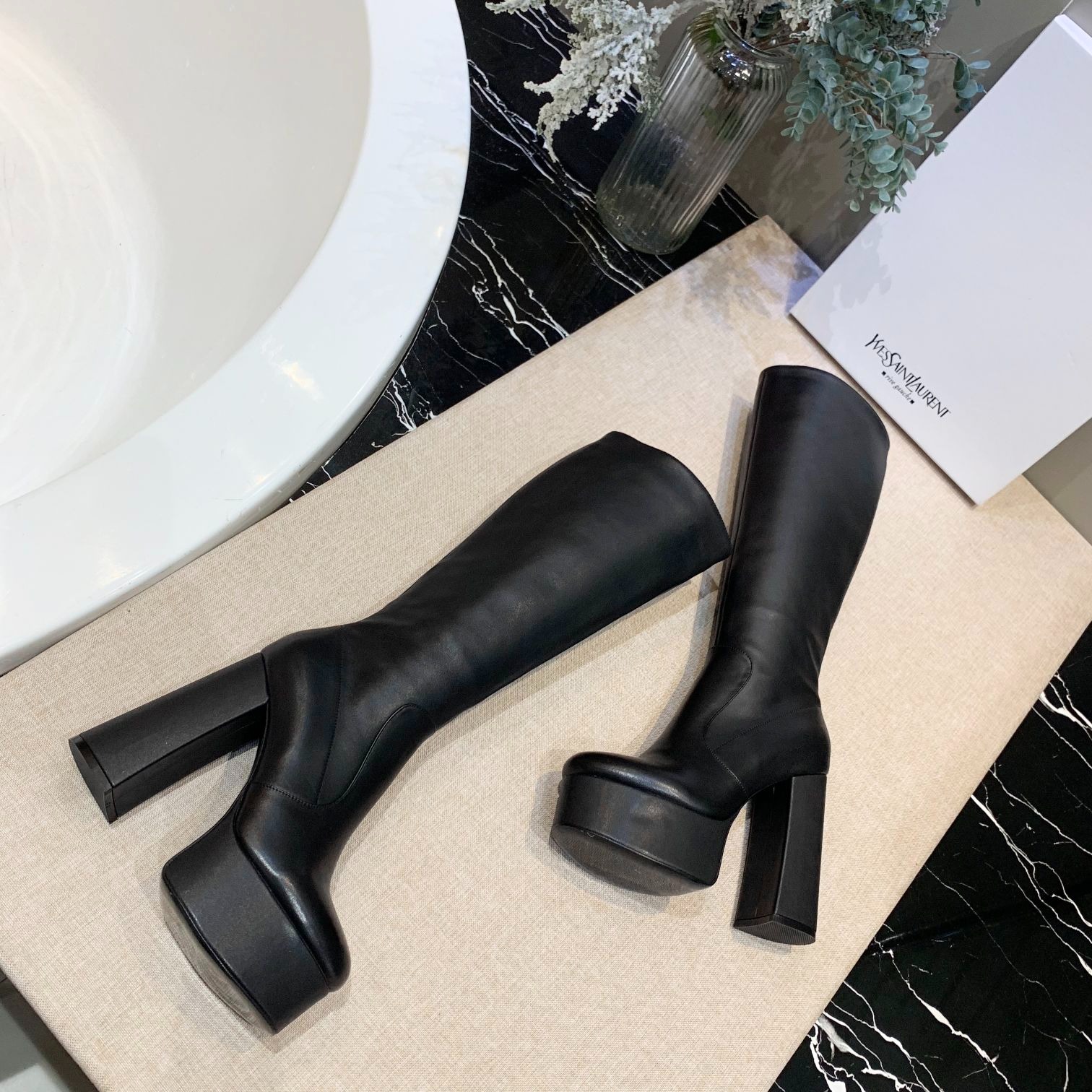 Y design Matte genuine leather High-heel Boots