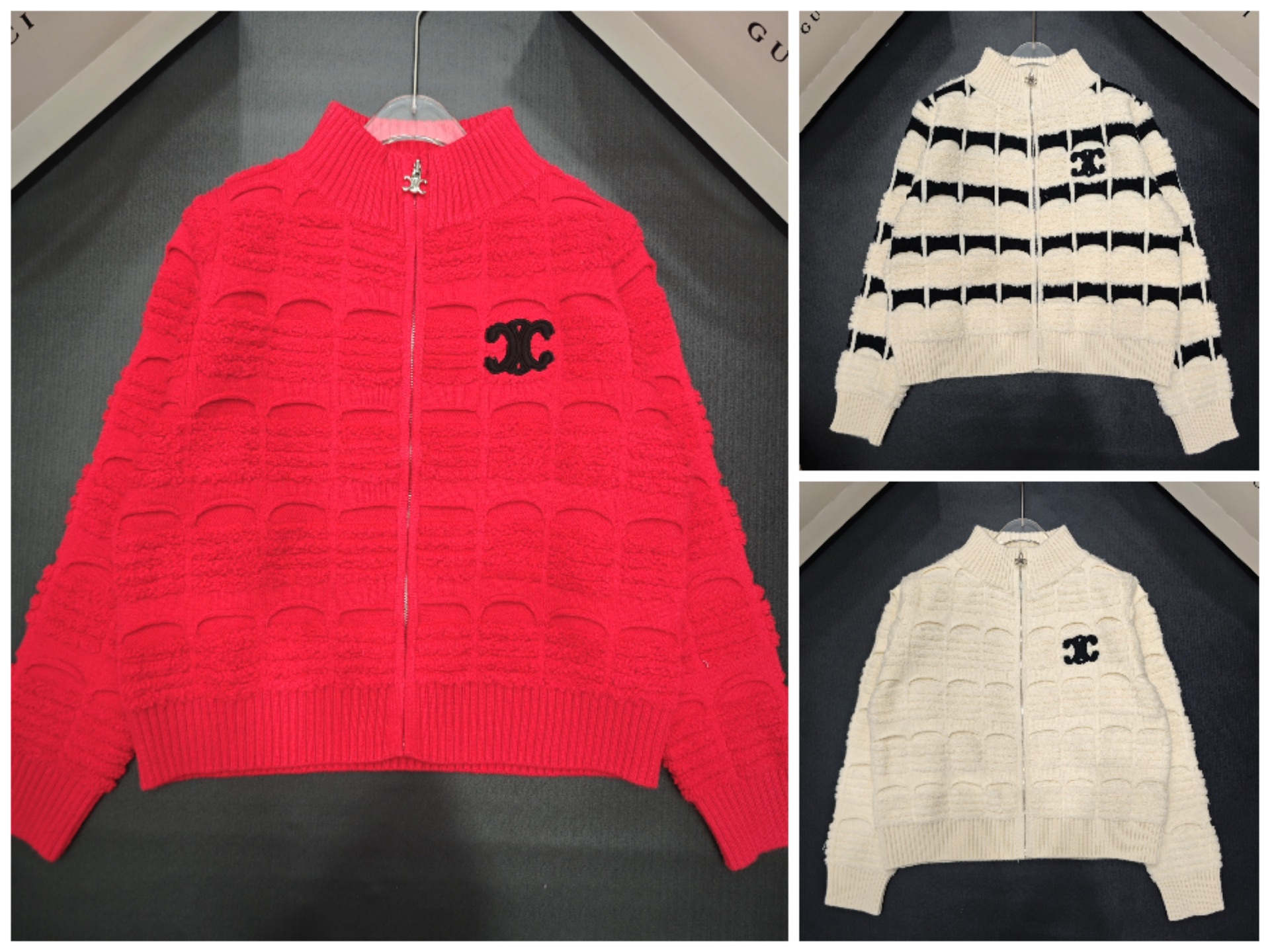 CE fashion high-end women's stand up collar zipper long sleeved cardigan jacket