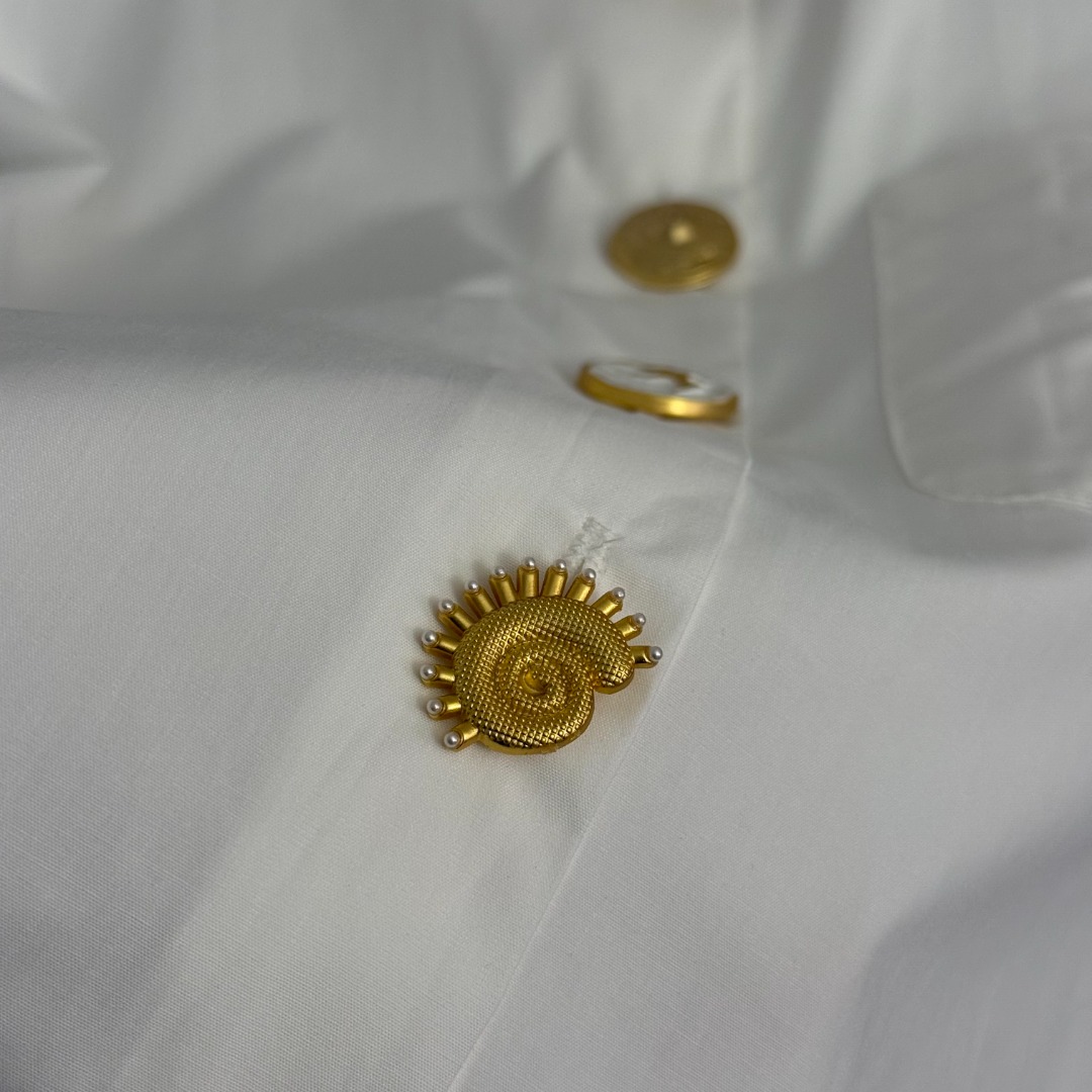 S Long-sleeved pure cotton shirt