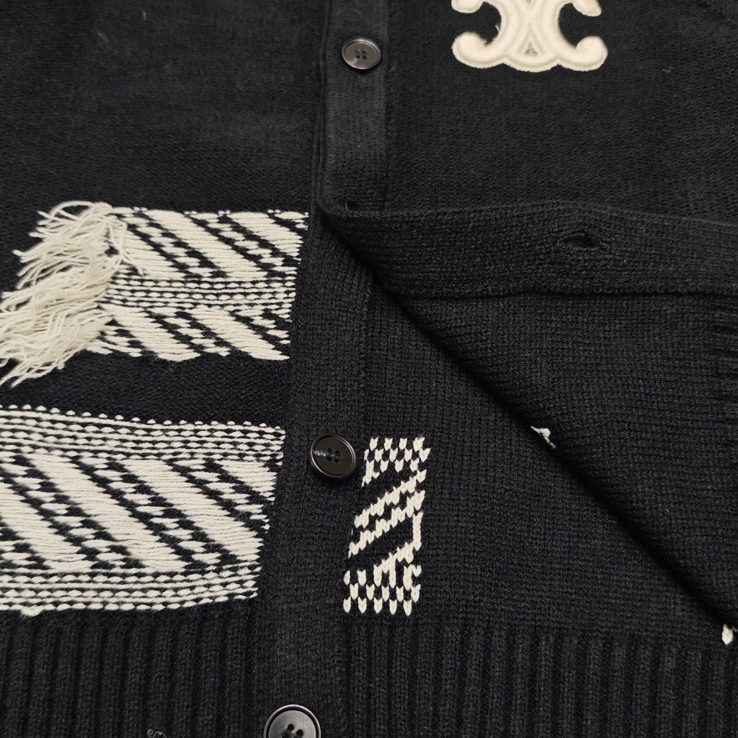 CE fashion high-end women's high neck long sleeved wool cardigan