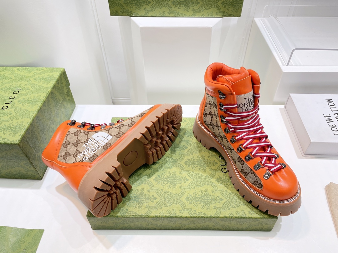 Guc** & Nor** Face Co-brand boots