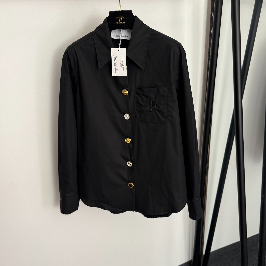 S Long-sleeved pure cotton shirt