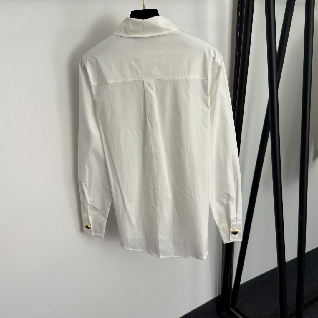 S Long-sleeved pure cotton shirt