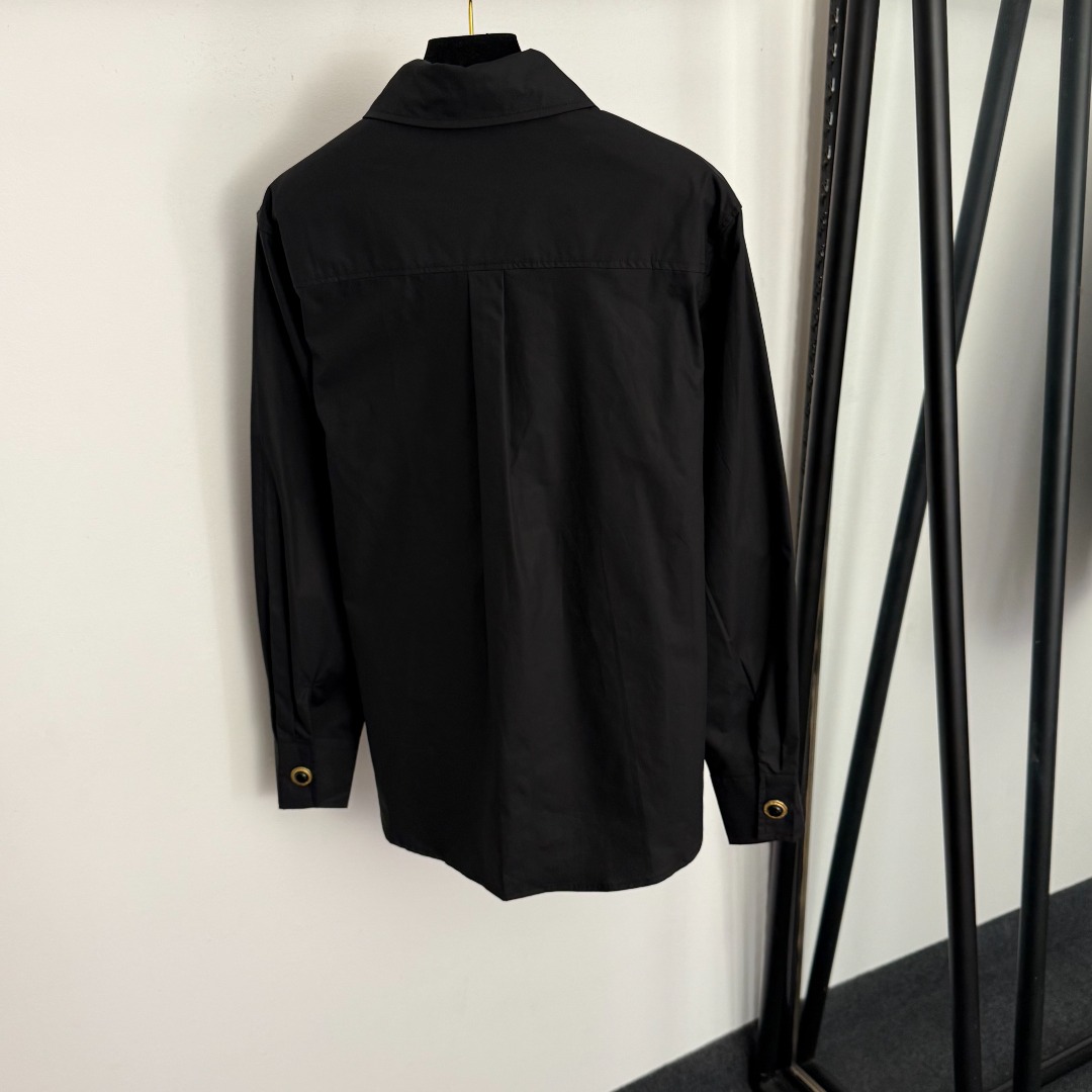 S Long-sleeved pure cotton shirt