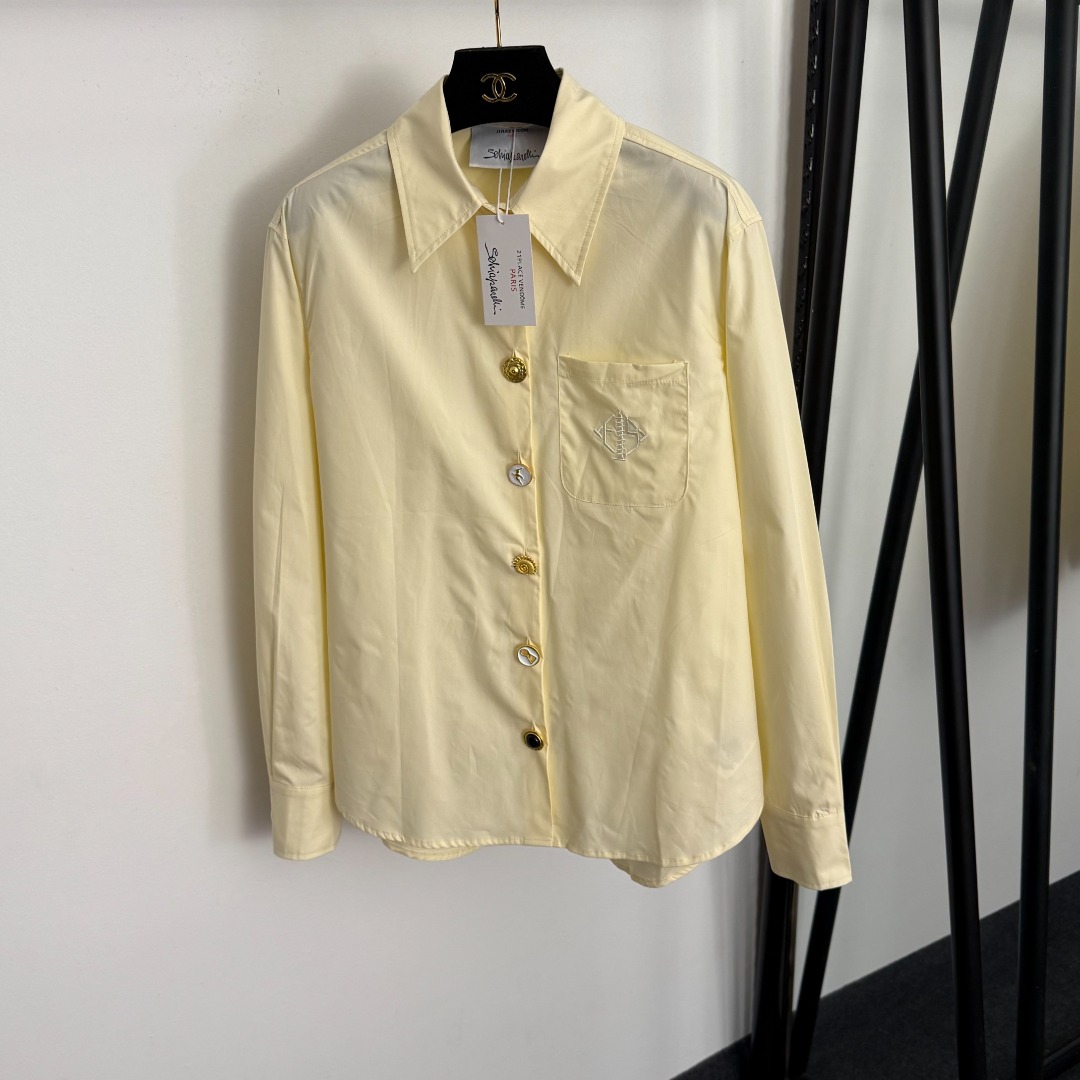 S Long-sleeved pure cotton shirt
