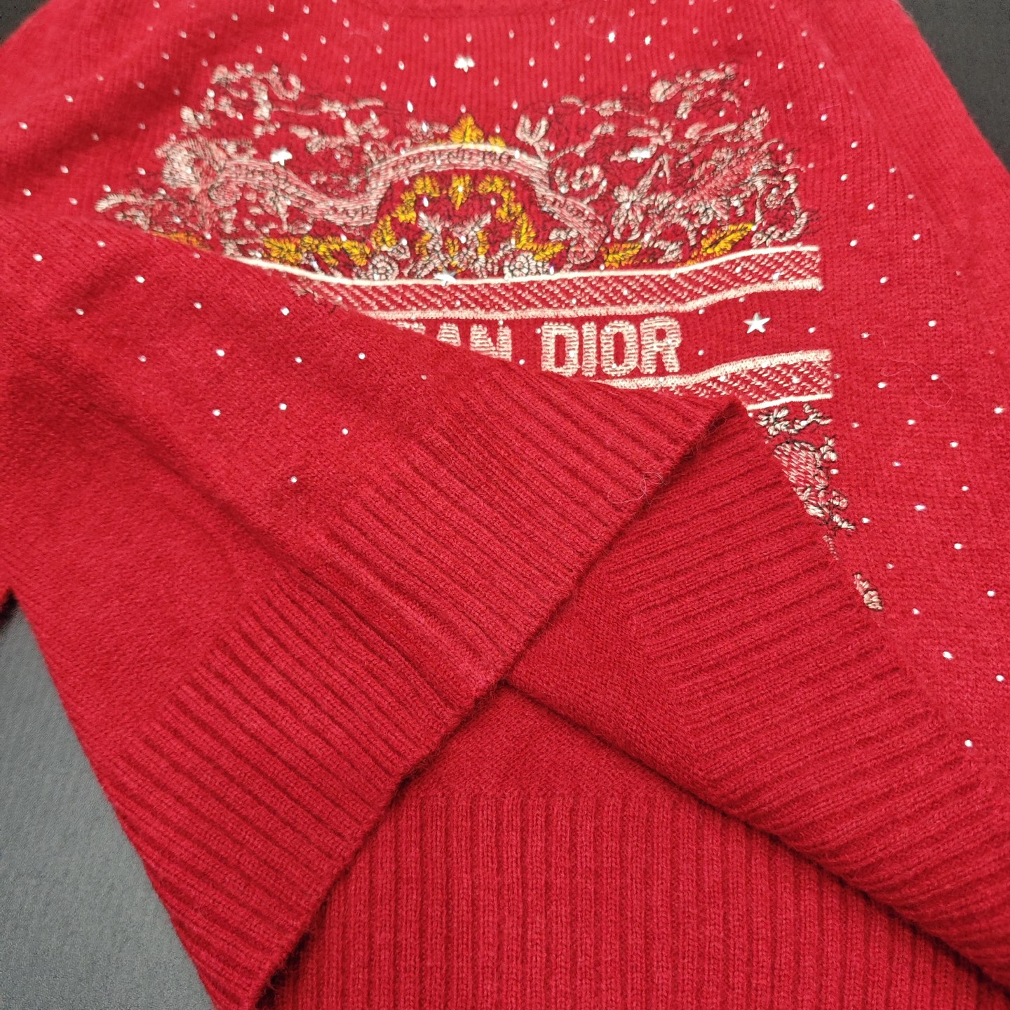 D Fashionable high-end women's printed wool sweater