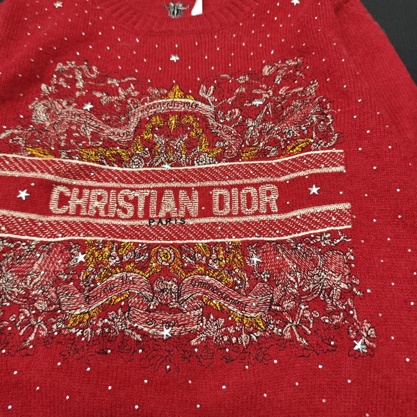 D Fashionable high-end women's printed wool sweater