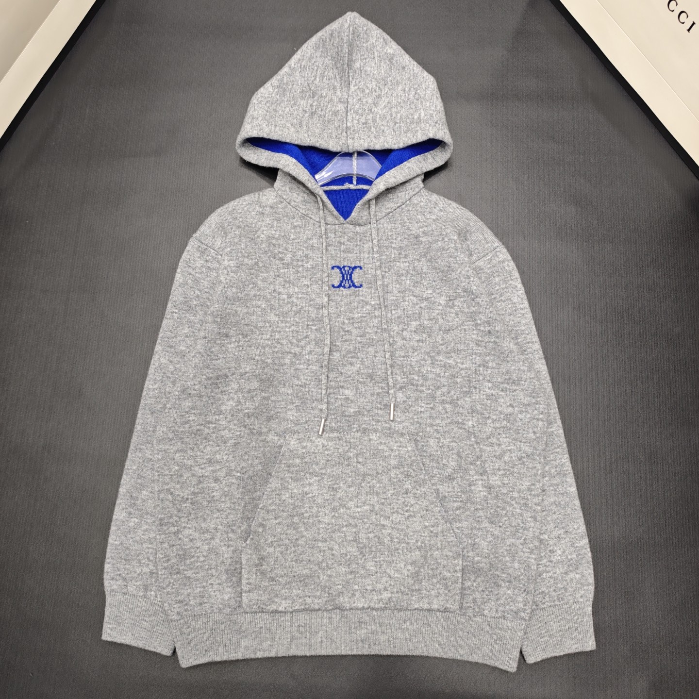 CE fashion casual high-end women's hooded long sleeved wool sweater