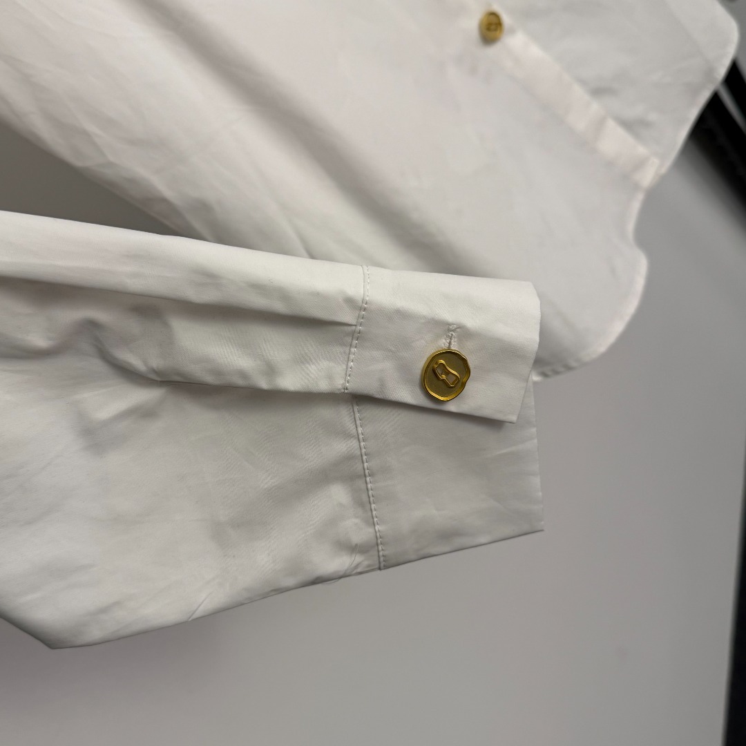 S Long-sleeved pure cotton shirt