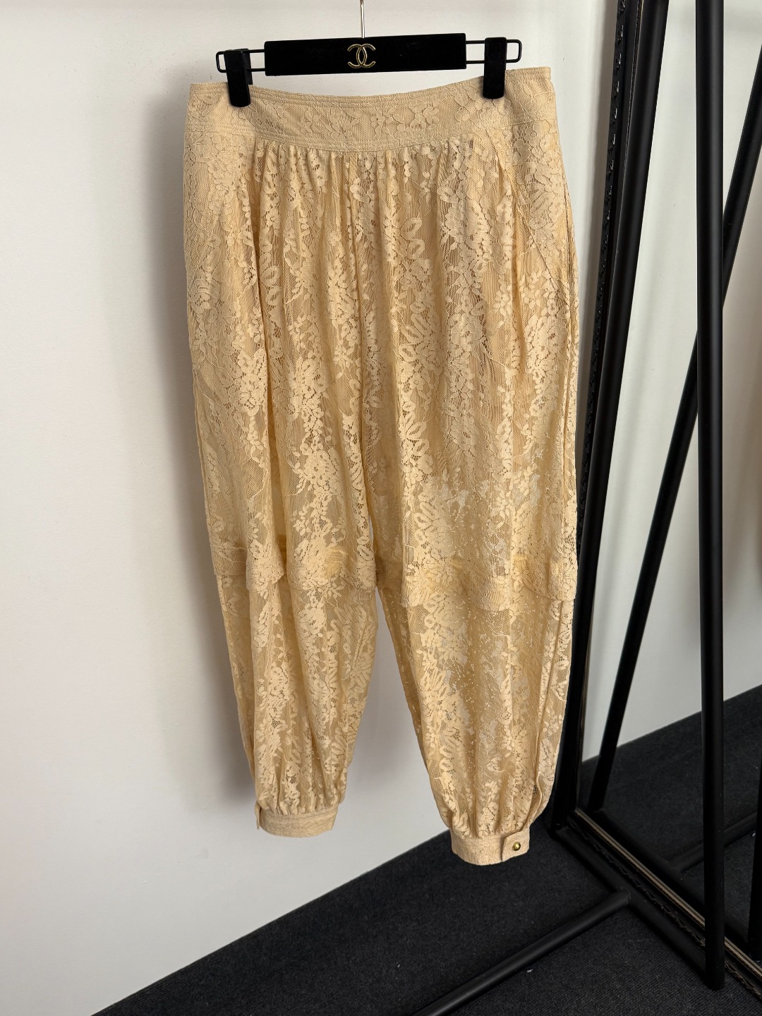 Z lace 2 set Stand up collar vest top+leg binding pants carrot pants