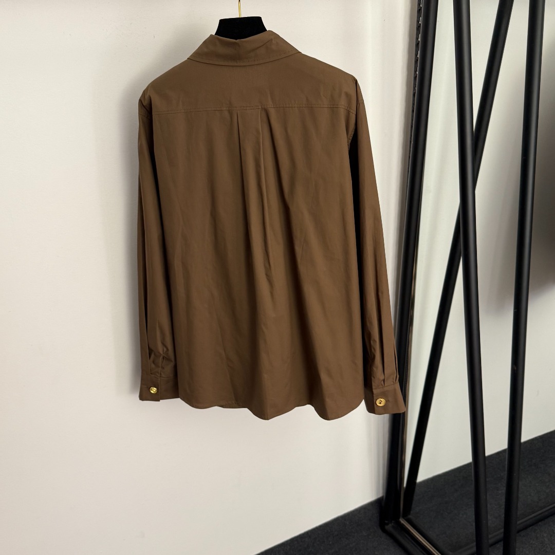 S Long-sleeved pure cotton shirt