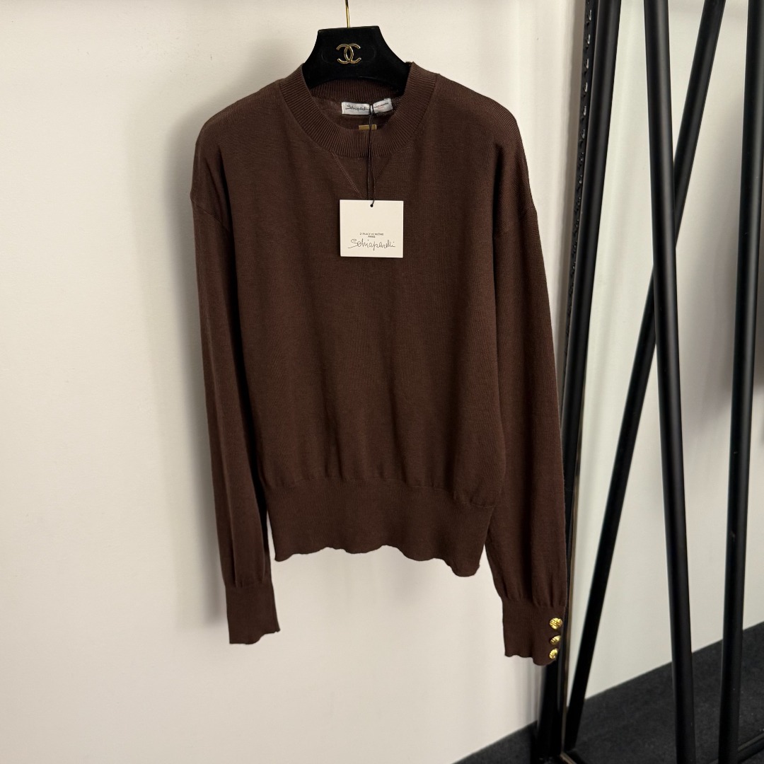 S long-sleeved knitwear