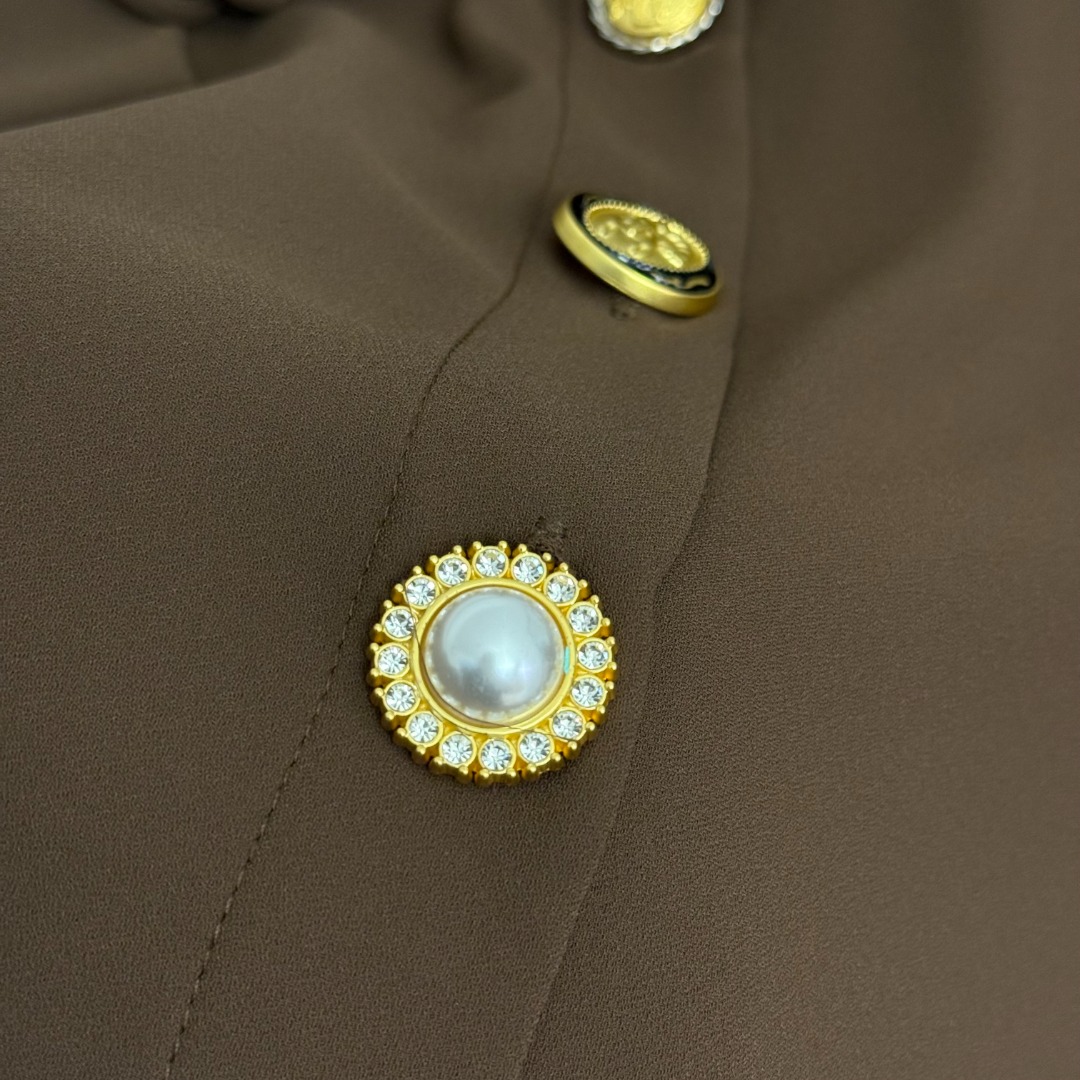 S Tassel lapel long-sleeved shirt