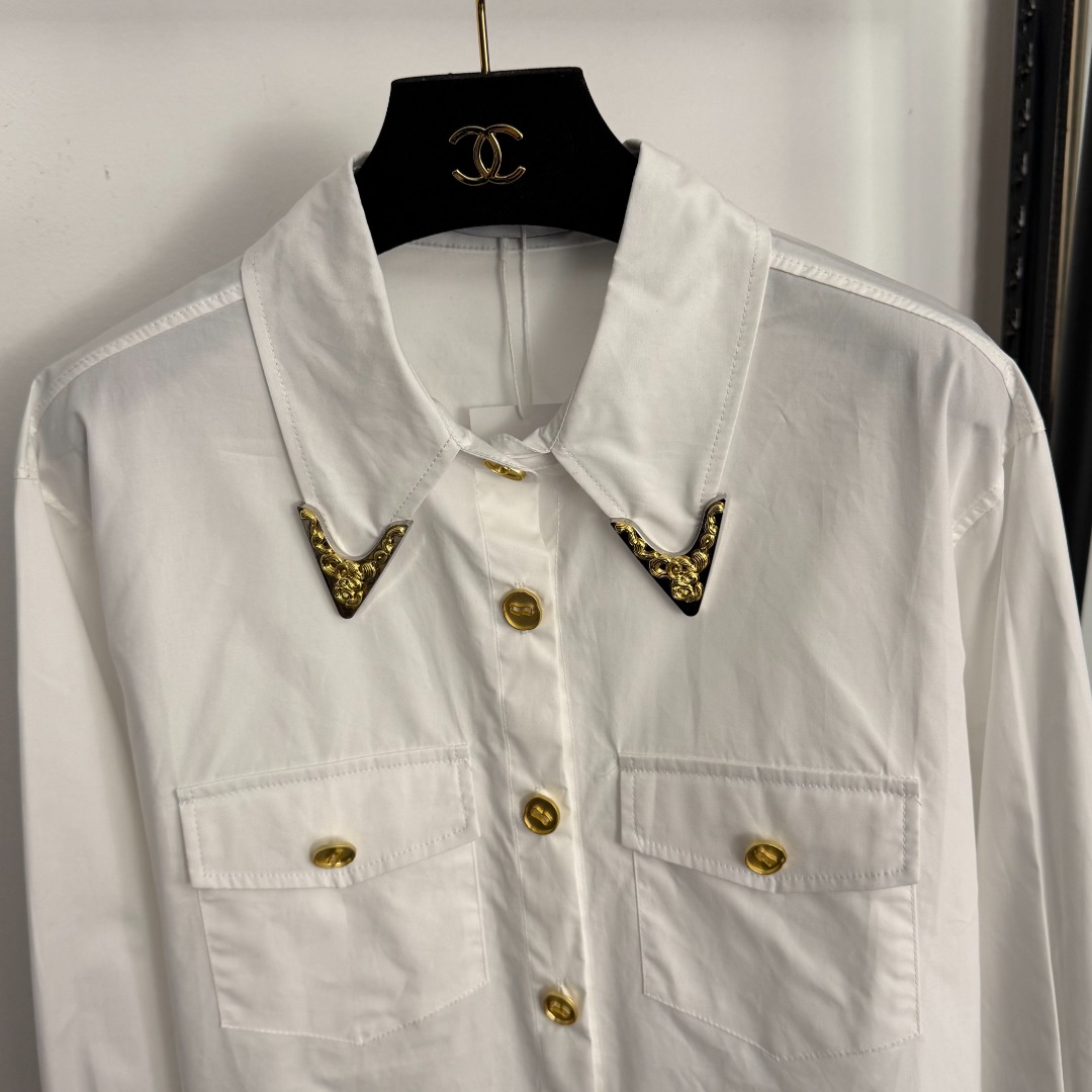 S Long-sleeved pure cotton shirt