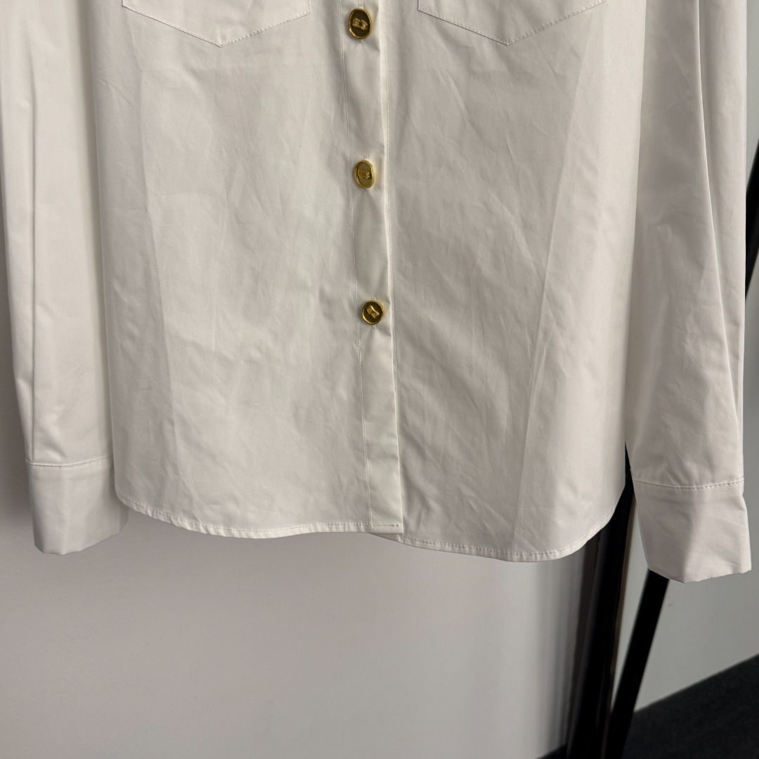 S Long-sleeved pure cotton shirt