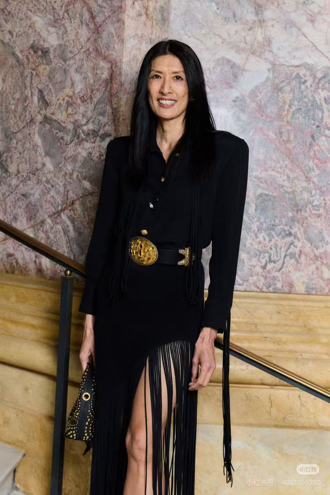 S Tassel lapel long-sleeved shirt