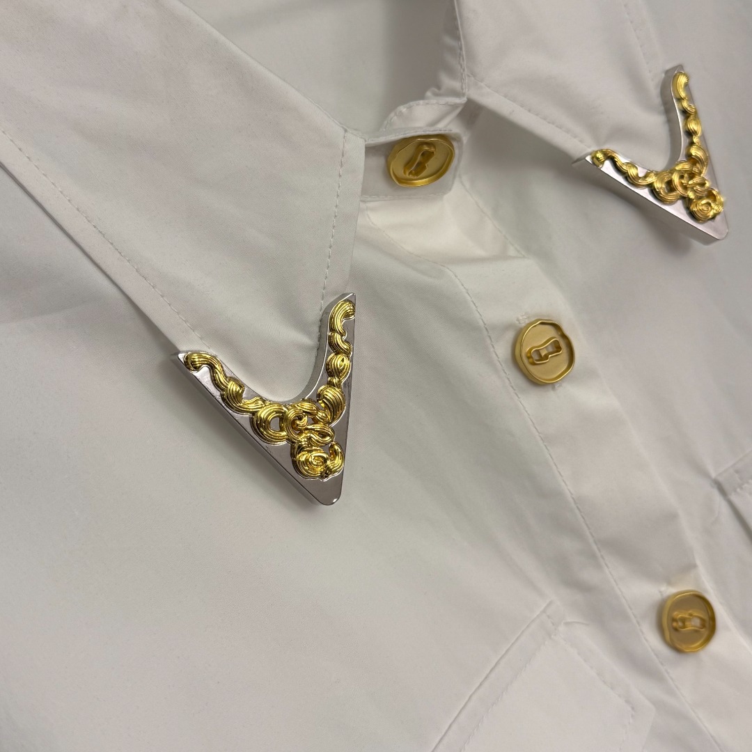 S Long-sleeved pure cotton shirt