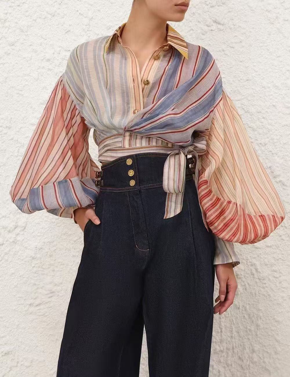 Z Waist up lantern long sleeved shirt