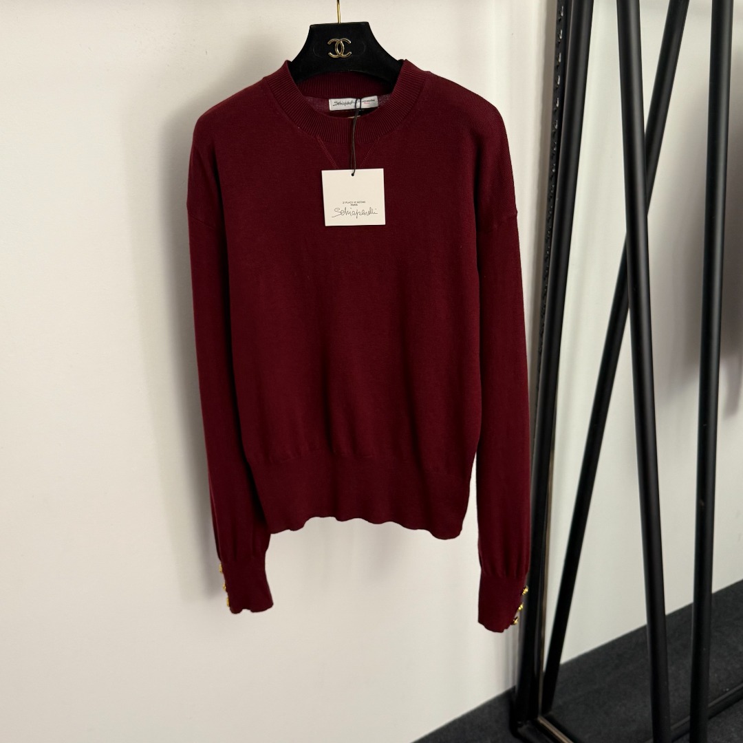 S long-sleeved knitwear