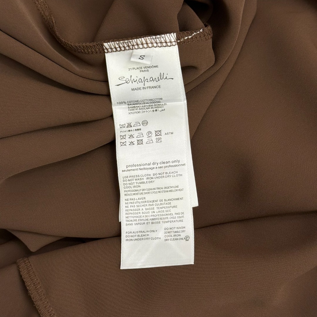 S Tassel lapel long-sleeved shirt